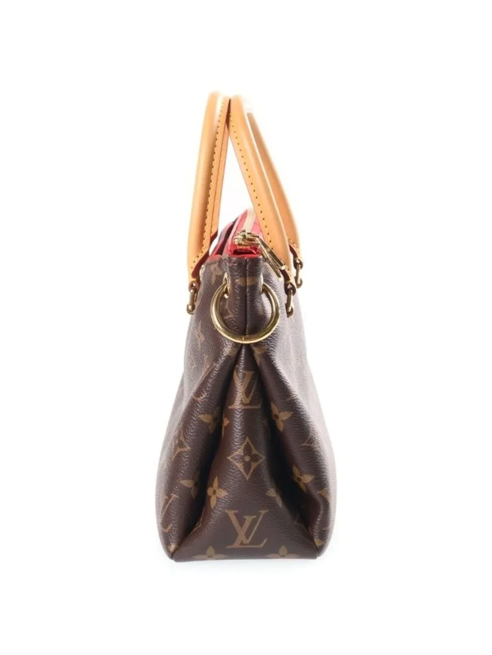 Louis Vuitton Monogram Pallas BB Handbag 2-Way Shoulder Leather Brown